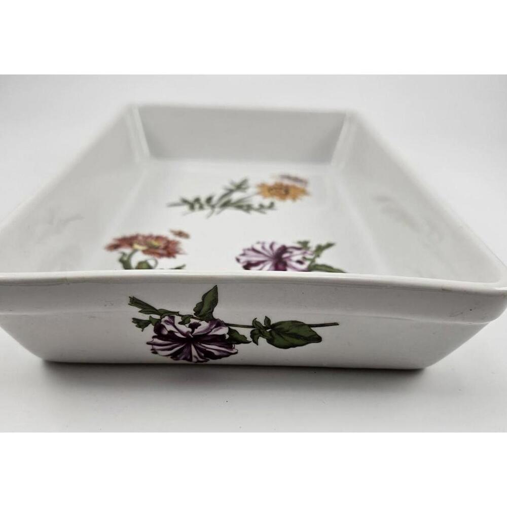 Vintage BIA Cordon Bleu Caroline Floral Butterfly 10" Porcelain Baking Dish